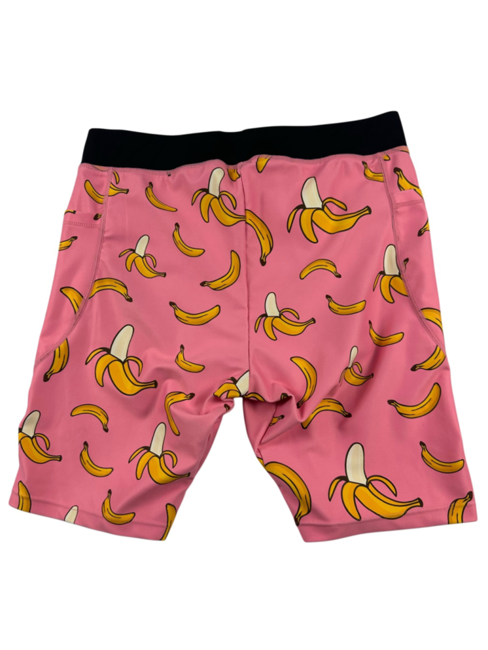 CHICKNLEGS Men's Pink Bananas 8" Half Tights Size Large Running Hiking Shorts - Picture 3 of 9